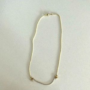 925 sterling silver gold plated star necklace (choker)
